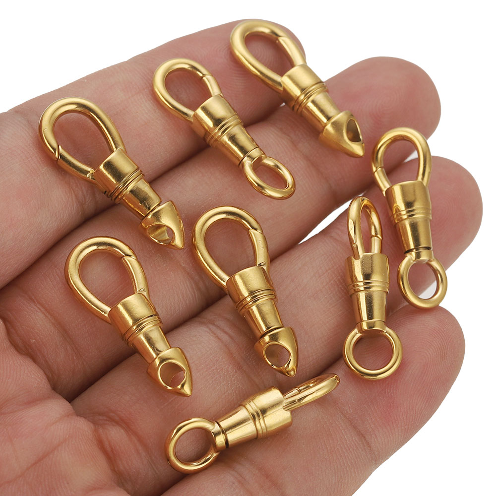 Jewelry Making Supplies - 2 ピース/ロットステンレス鋼バッグキーチェーンフッククラスプロブスタークラスプフックコネクタ DIY ジュエリー作成用品アクセサリー