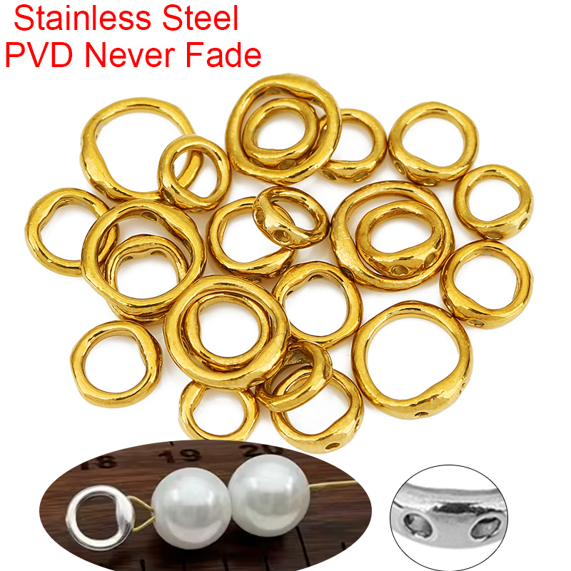 Jewelry Making Supplies - 20 個ステンレス鋼ネックレスクラスプフック糸通しビーズ用品色褪せないエンドコネクタ DIY ネックレスジュエリー作成用