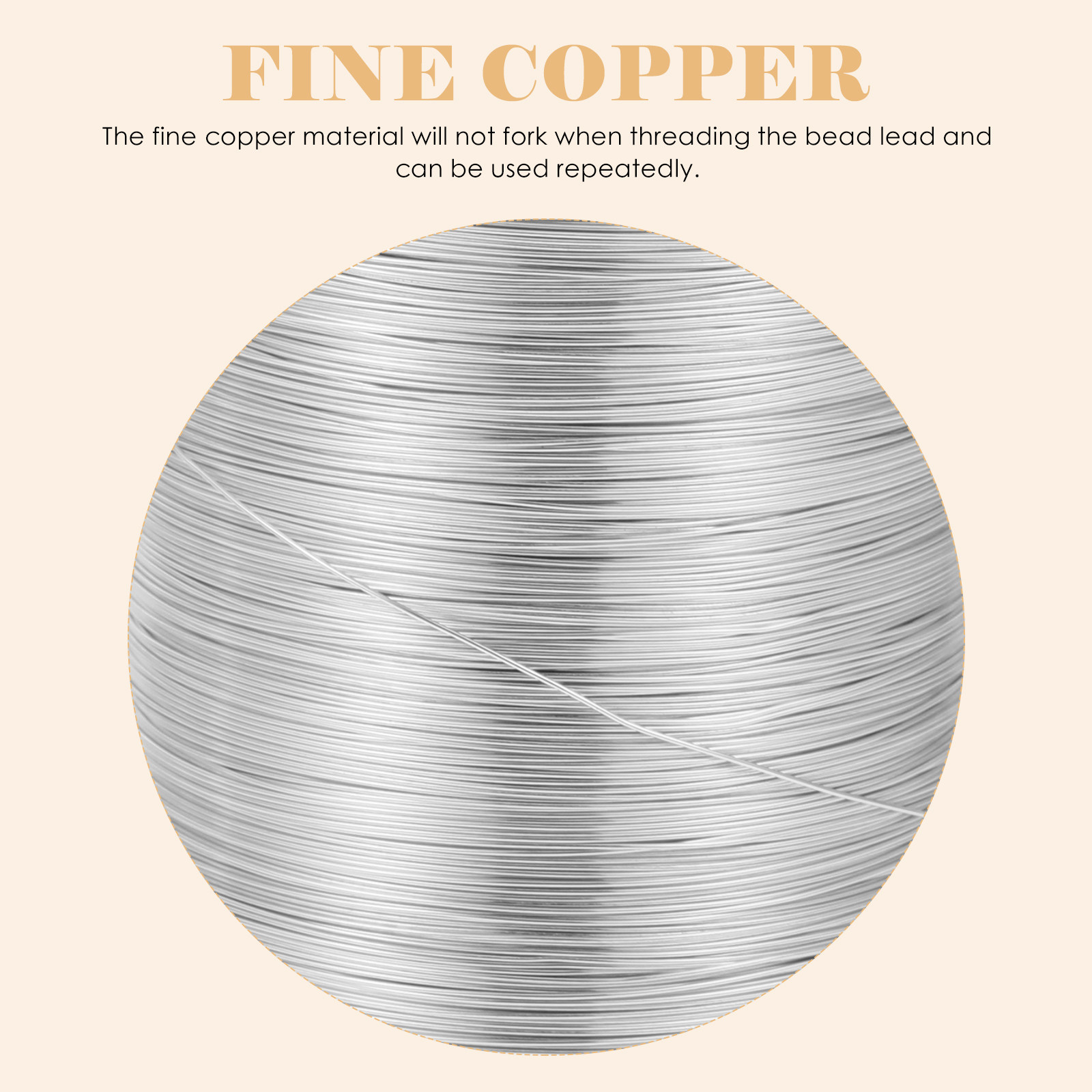 Jewelry Making With Copper Wire - 1ロール銅製ビーズワイヤー 20ゲージ 高強度フレキシブルジュエリー製作用紐 DIYクラフト 彫刻ワイヤー 花飾り