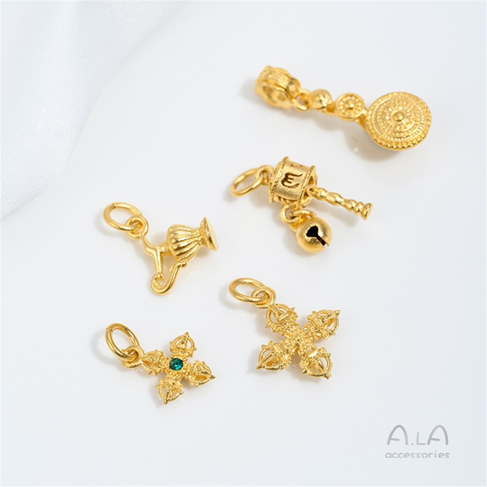 Jewelry Making Vietnam - ベトナム産サンドゴールドヴィンテージ貔貅ペンダントチャーム、ブレスレットネックレスDIYジュエリー製作に