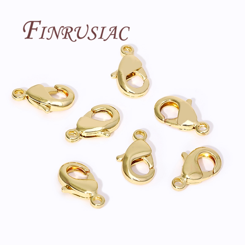 Jewelry Making Supplies - 18K金メッキロブスタークラスプ（ブレスレット用）、スプリングクラスプ（ジュエリー用）、DIYジュエリー製作用品、コネクタークラスプアクセサリー