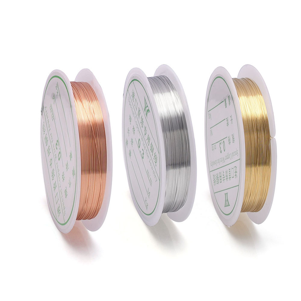 Jewelry Making With Copper Wire - 0.2-1mm ジュエリーワイヤー、クラフトワイヤー、変色しにくい銅ビーズワイヤー、ジュエリー製作用品とクラフト用