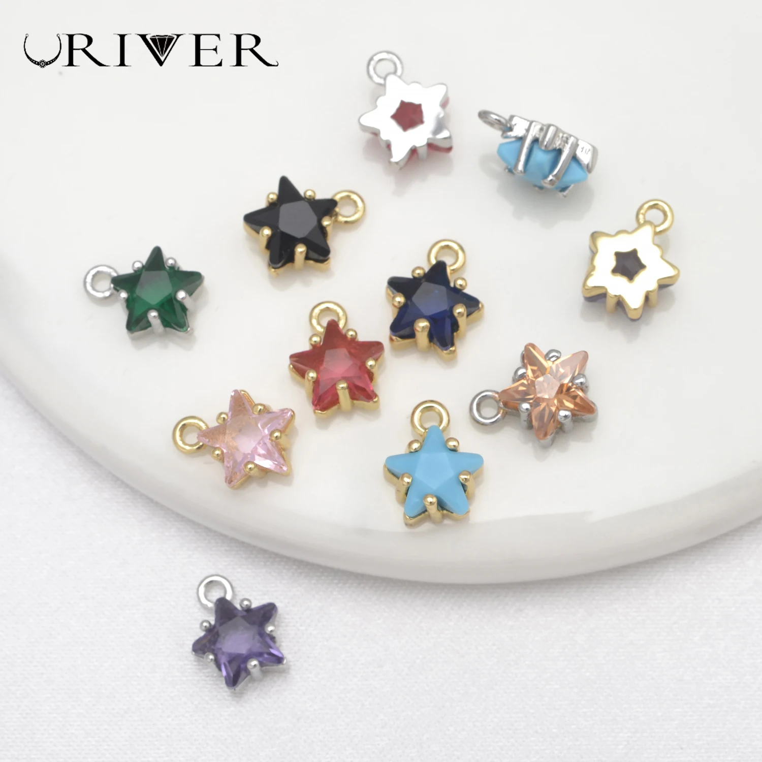 Jewelry Making For Teens - 女性のジュエリー作りのための12のカラフルなスターペンダントチャーム