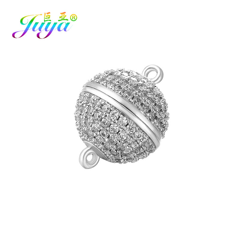 Jewelry Making Hardware - Juya-女性のための手作りのビーズジュエリーの発見、磁気クラスプとフック、クリスタルパール、ブレスレットとネックレス作り、強力、4サイズ