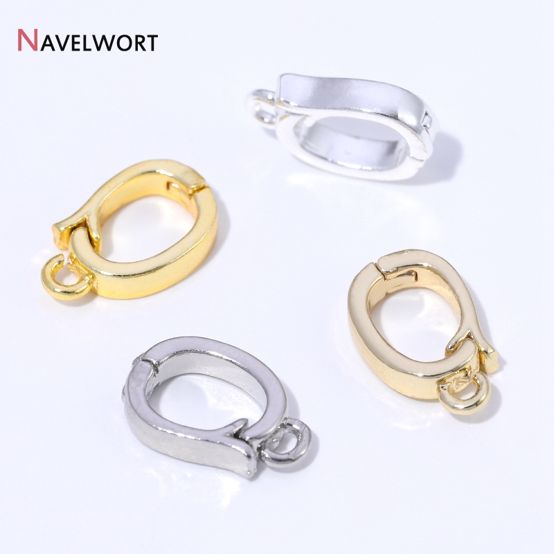 Jewelry Making Supplies - 14K/18K金メッキ真鍮製ヒンジ付きネックレスエンハンサー、ネックレス製作アクセサリー、ペンダントベイルクラスプ、ジュエリー材料