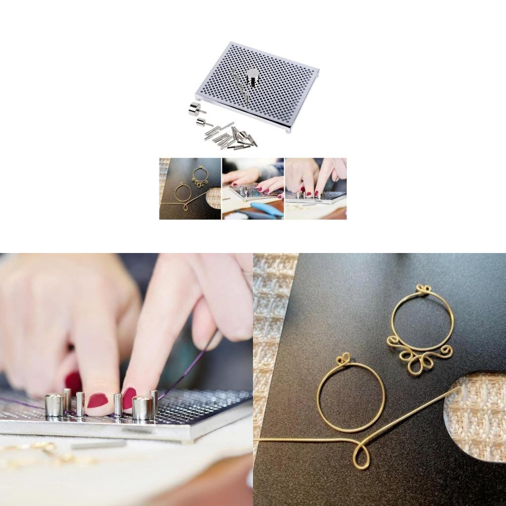 Wire Jewelry Making Jig - R3MCワイヤー曲げボードアルミニウムワイヤジグワイヤーループセットネックレスの装飾品