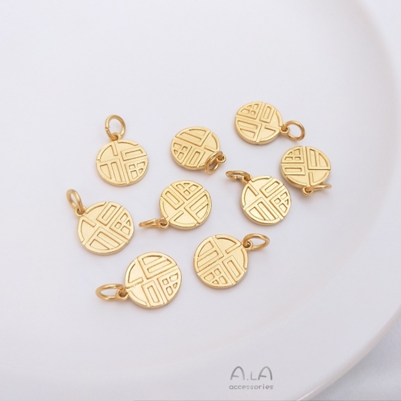 Jewelry Making Vietnam - ベトナム砂金フーキャラクターペンダント幸運のお守り長持ちする色褪せないDIYナフブレスレットジュエリー製作アクセサリー
