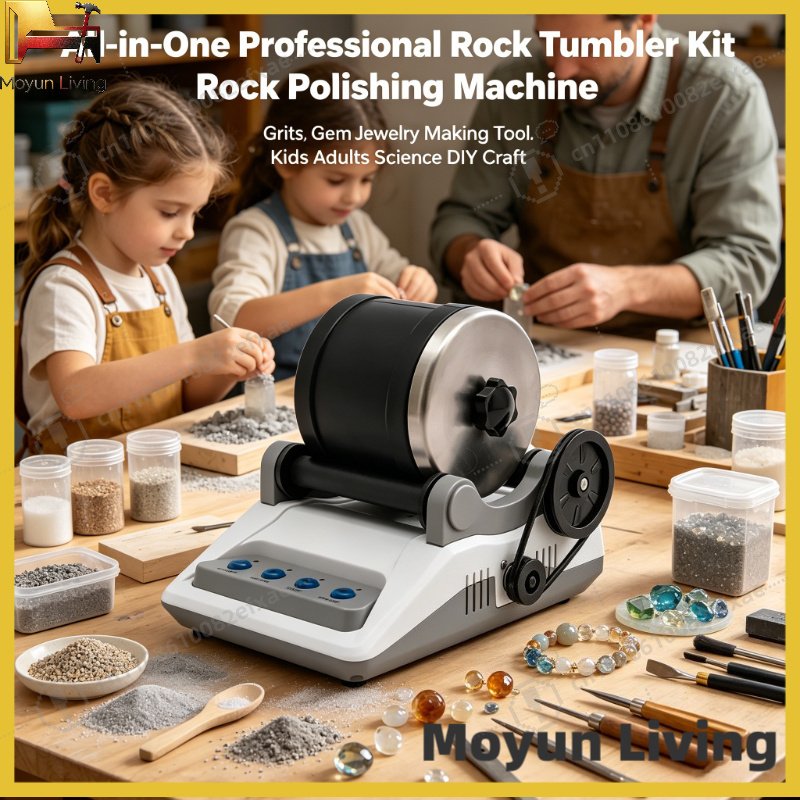 オールインワンロックタンブラーキット プロ仕様の岩石研磨機  - Jewelry Making Kit For Kids のレビューと価格