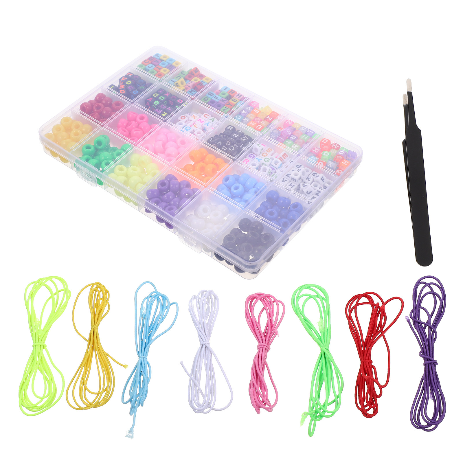 カラフルなプラスチック製アルファベットビーズキット1セット、 - Jewelry Making Kit For Kids のレビューと価格