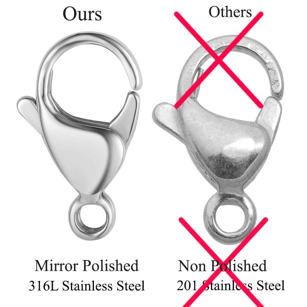 20/30/40 316Lステンレス鋼ロブスタークラスプ卸売 - Jewelry Making Hardware のレビューと価格