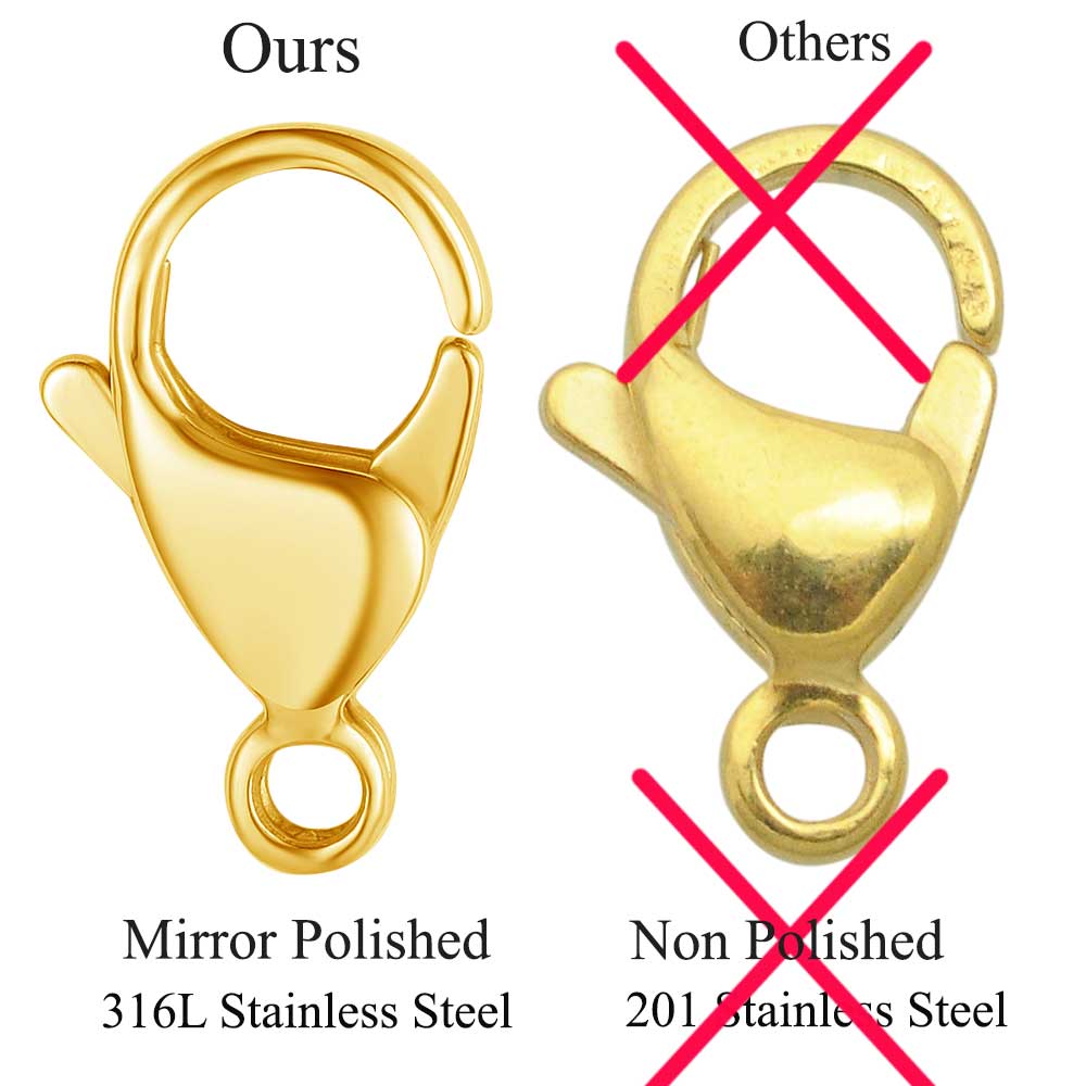 20/30/40 316Lステンレス鋼ロブスタークラスプ卸売 - Jewelry Making Hardware のレビューと価格
