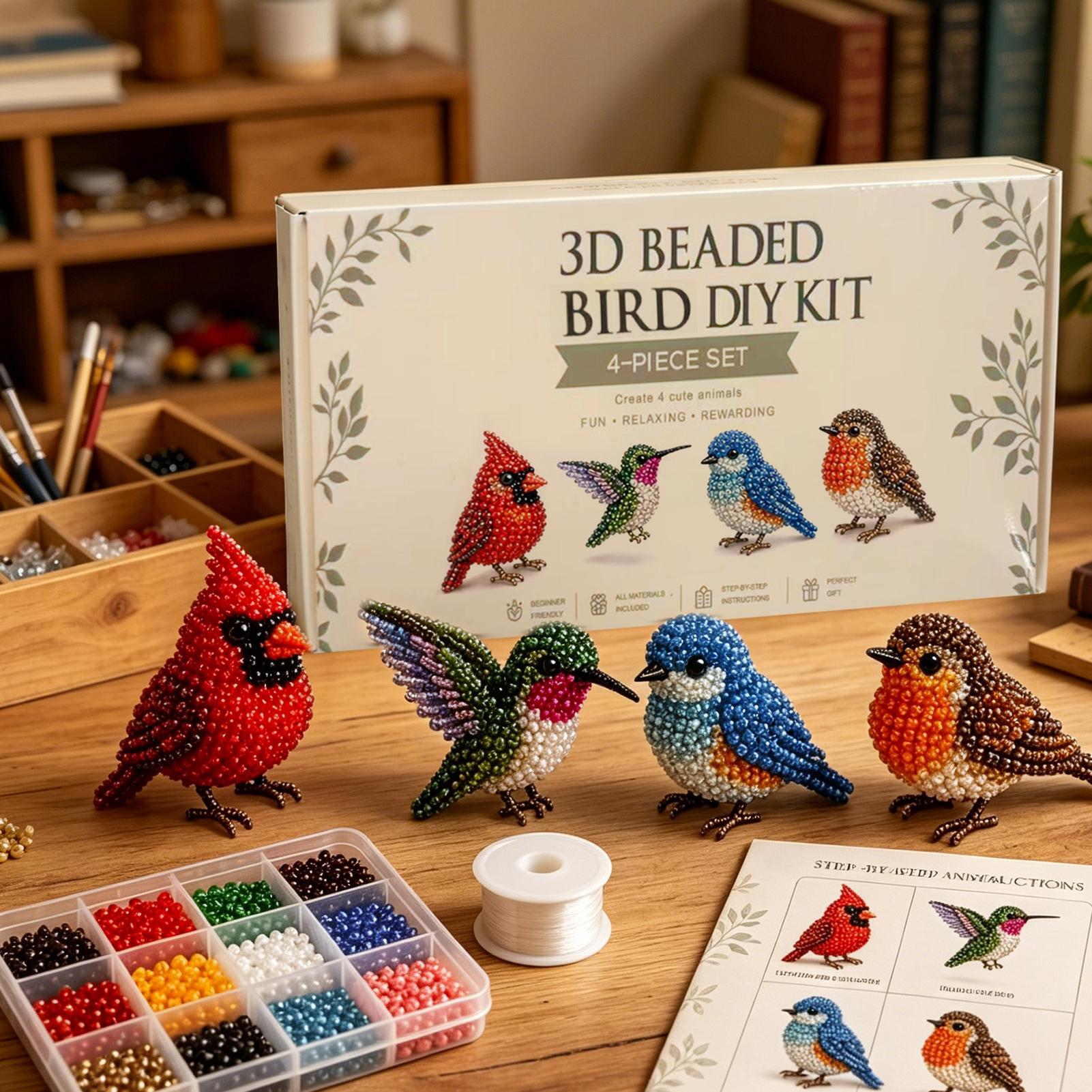 かわいい鳥と動物のビーズクラフトセット明るい色鮮やかなチュー - Jewelry Making For Teens のレビューと価格