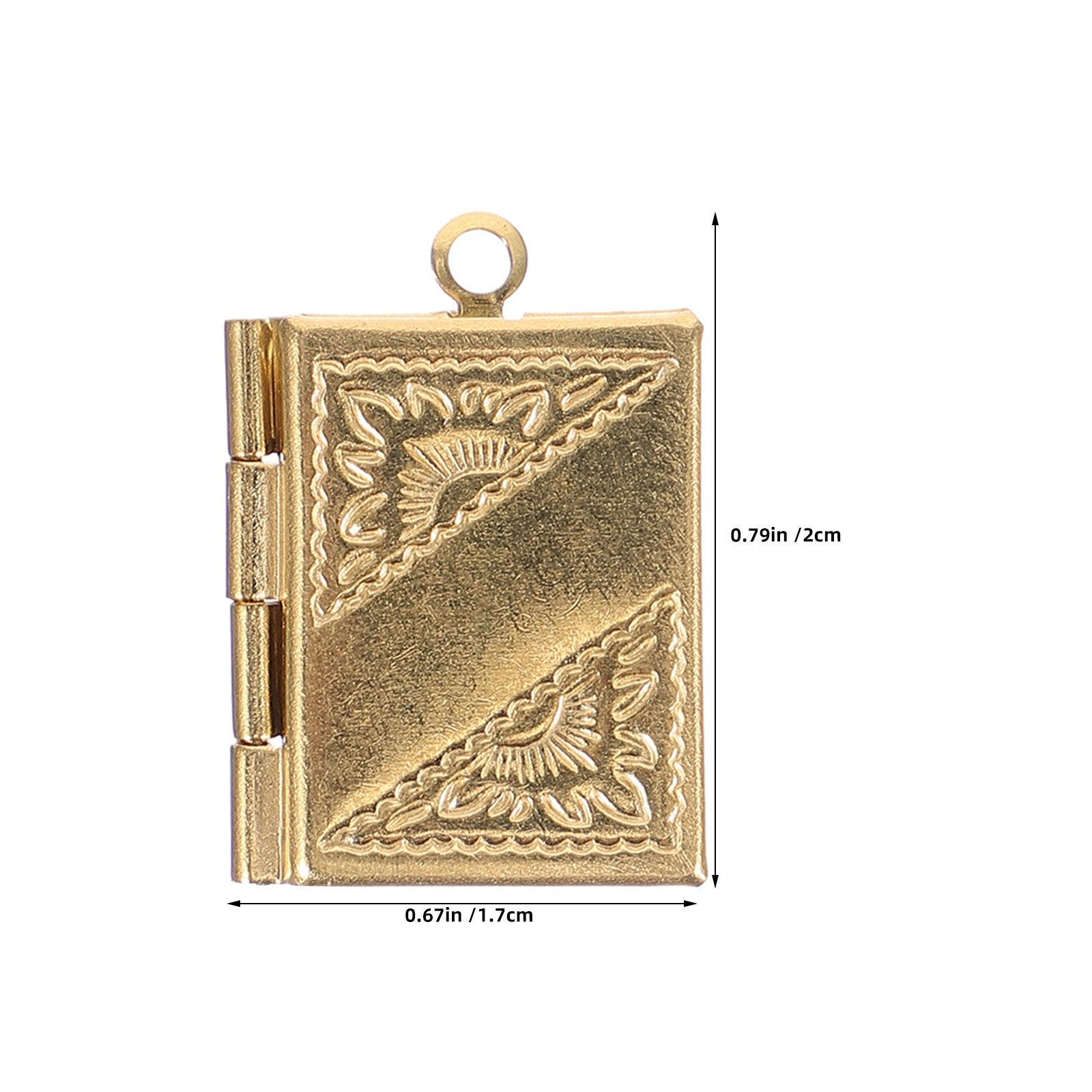 20個入り銅製長方形ブックロケットチャーム、ジュエリー製作用 - Jewelry Making Books のレビューと価格