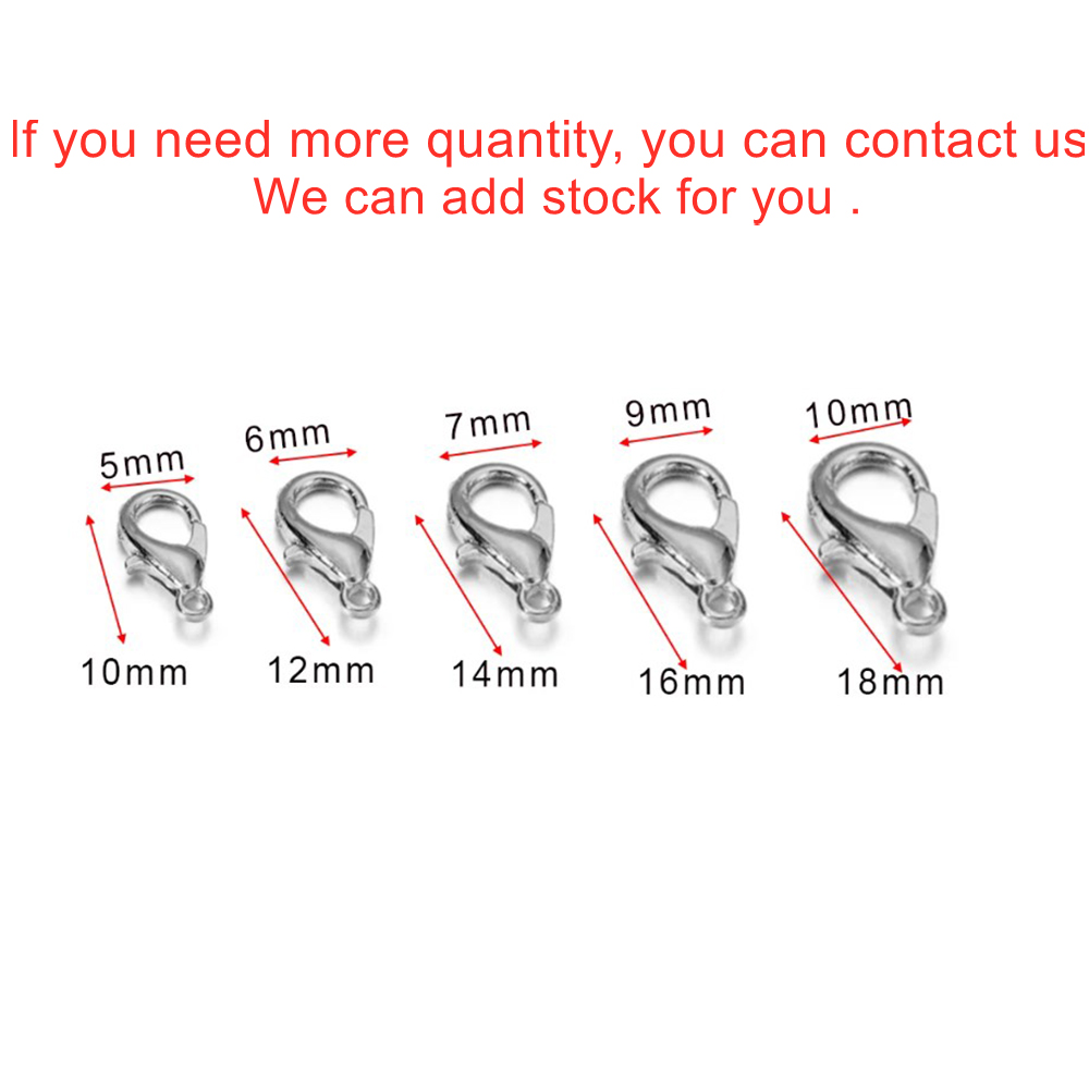 10 ピース/ロット複数のサイズのロブスタークラスプネックレ - Jewelry Making Supplies のレビューと価格