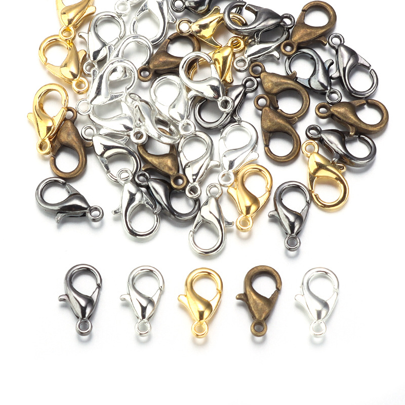 100個入り 9mm 12mm 14mm 亜鉛合金ロブスター - Jewelry Making Hardware のレビューと価格