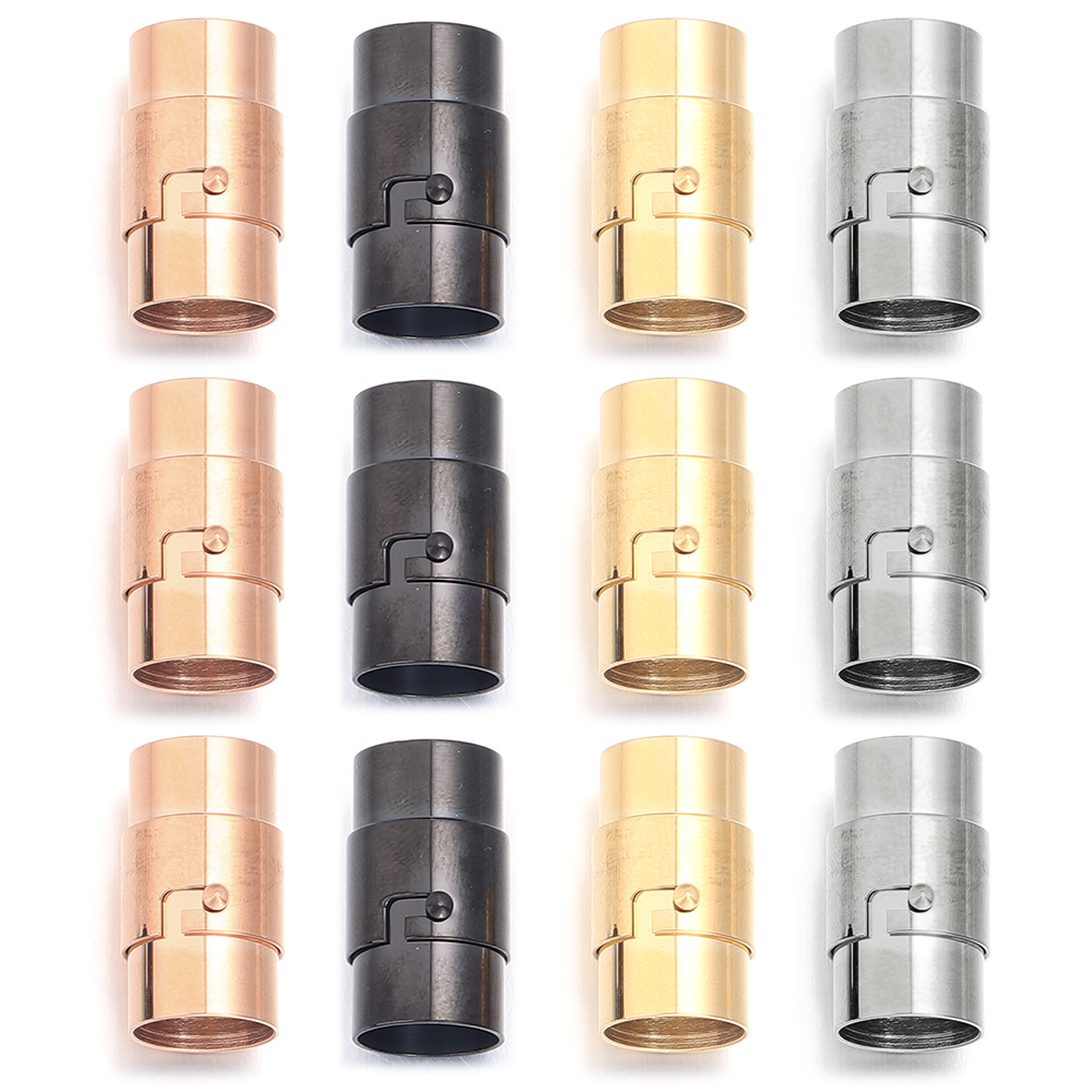 1 個の強力な磁気クラスプとロック機構付きレザーコードエンド - Jewelry Making Hardware のレビューと価格