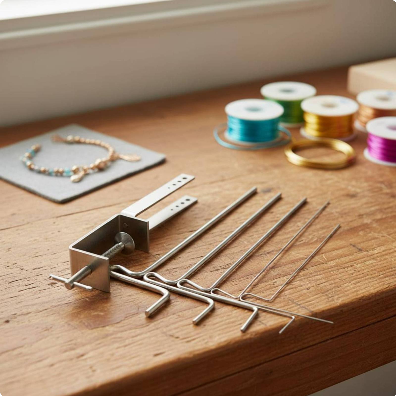 ワイヤーラッピングマンドレルセット 5 つの交換可能な段付き - Wire Jewelry Making Jig のレビューと価格