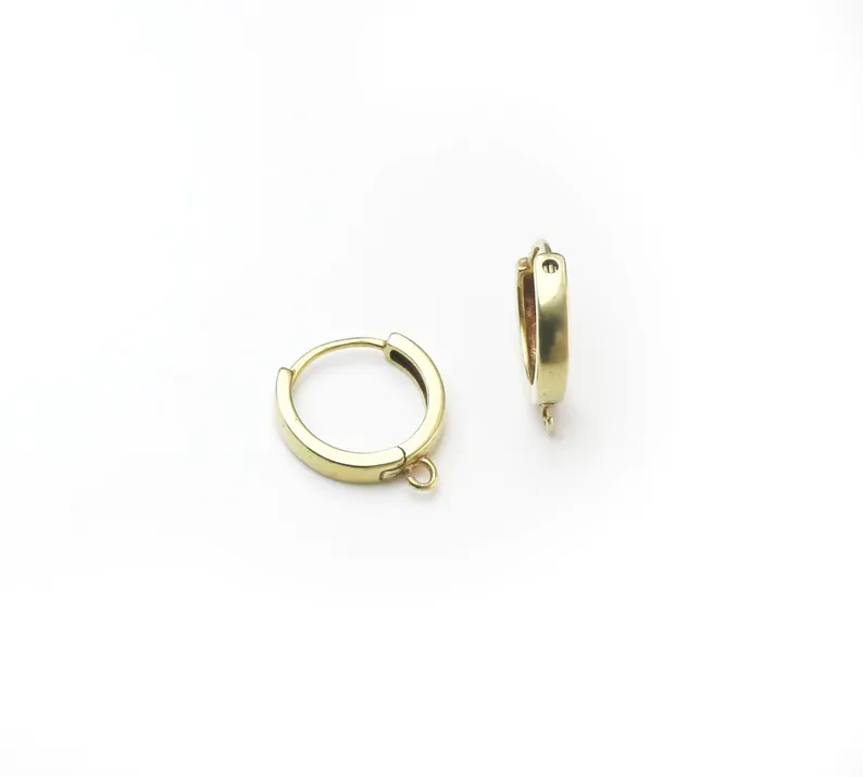 10個の真鍮イヤーフープ、レバーバックイヤリングフック、イヤ - Jewelry Making Supplies のレビューと価格