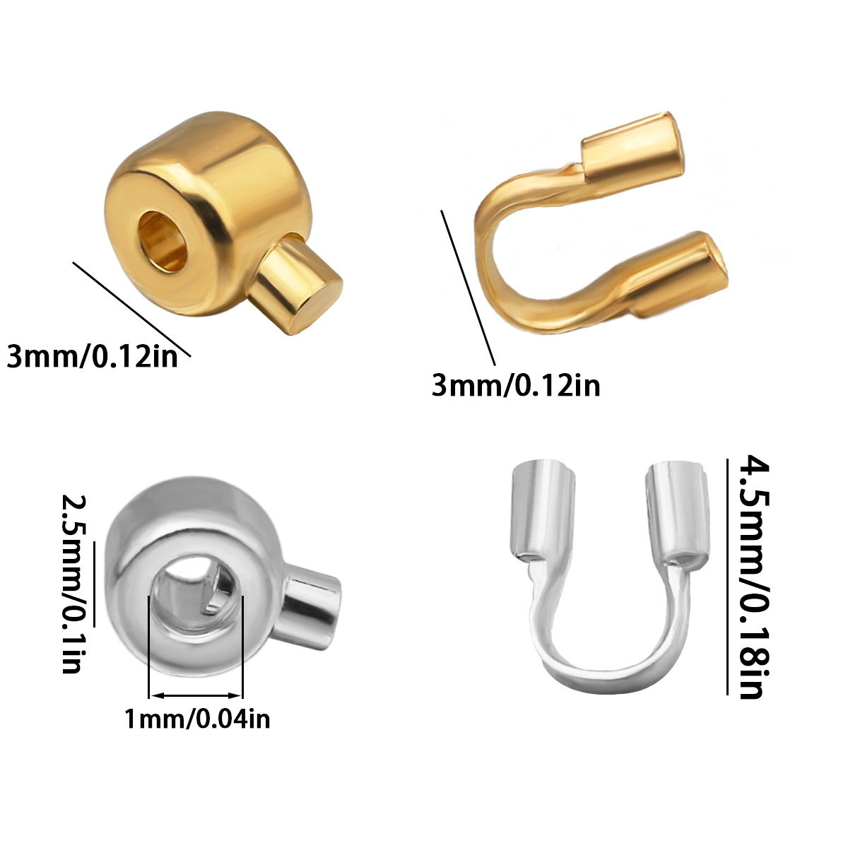 20 個の位置決めビーズ銅鋼ゴールドカラーワイヤープロテクタ - Jewelry Making With Copper Wire のレビューと価格