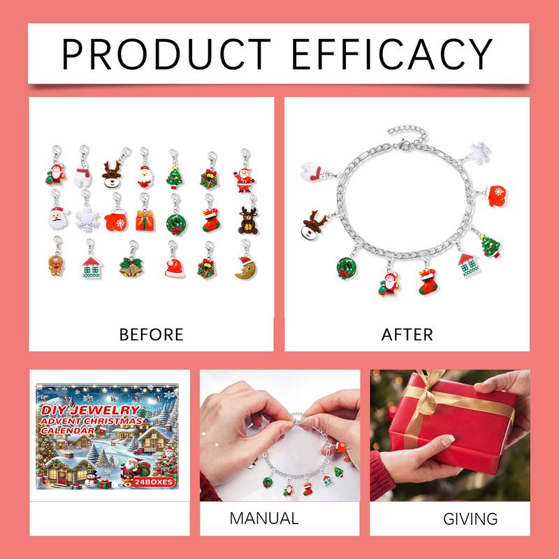 女の子のためのジュエリーカレンダー,ブレスレット作成キット, - Jewelry Making Kit For Kids のレビューと価格