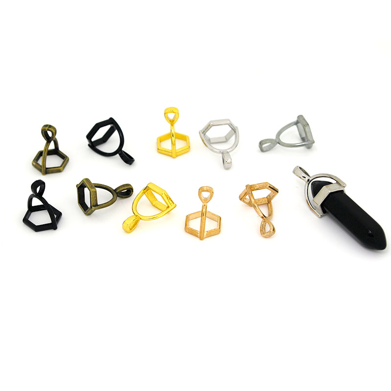 20 個六角形の宝石キャップ天然石クリスタル柱ペンダントキャ - Jewelry Making Hardware のレビューと価格