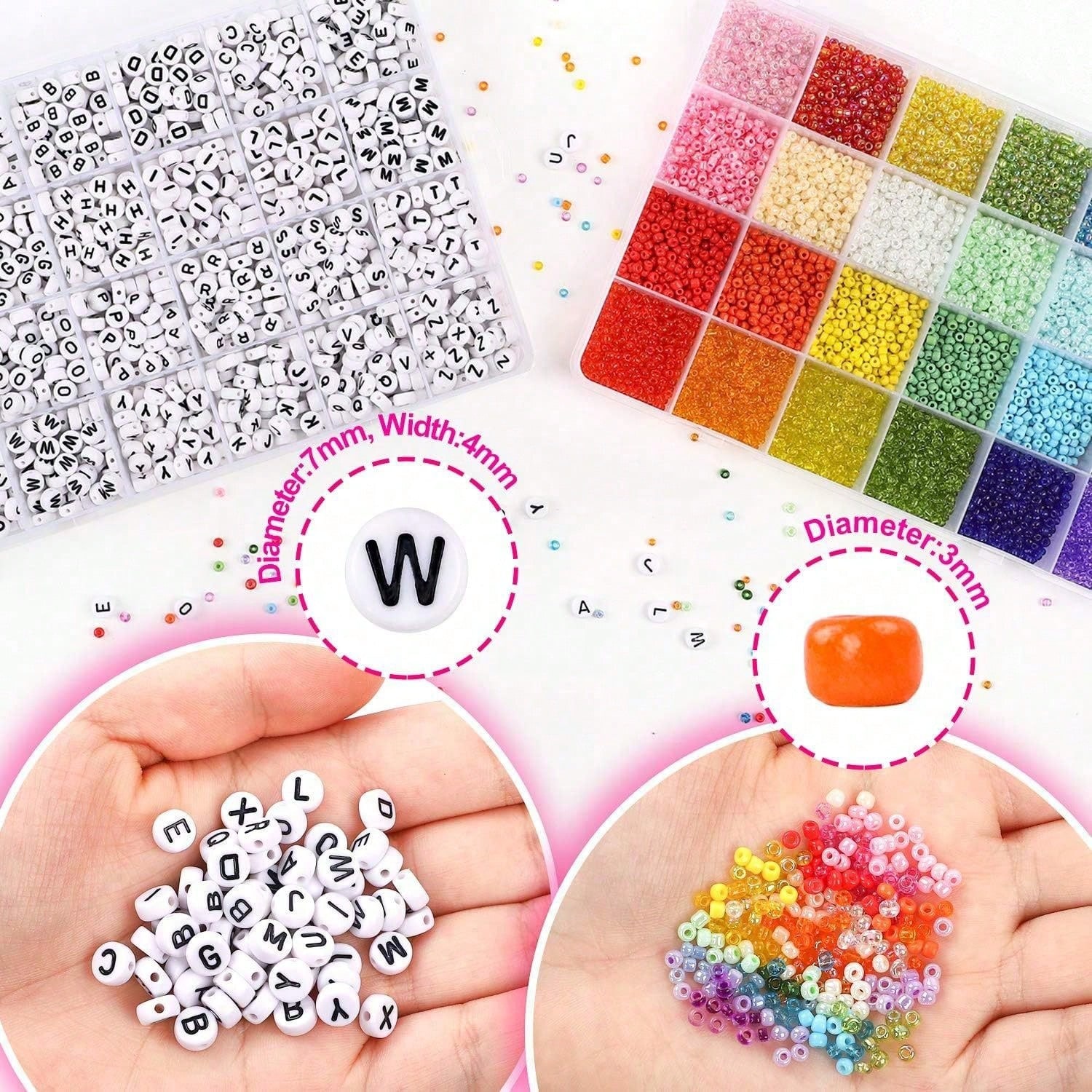 5760個 24グリッドボックス 3mmシードビーズ アルフ - Jewelry Making Kit For Kids のレビューと価格