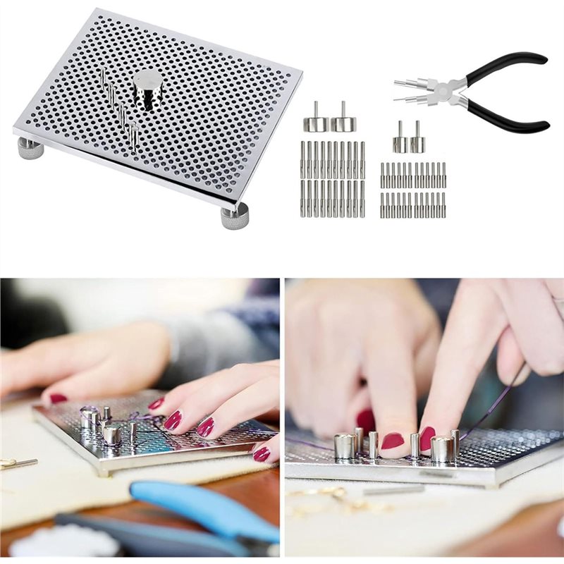 A55F-ワイヤージュエリー作成ツールセット、曲げジグ付き金 - Wire Jewelry Making Jig のレビューと価格