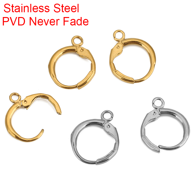 10 個 PVD ​​色褪せないステンレス鋼のイヤリングフッ - Jewelry Making Hardware のレビューと価格