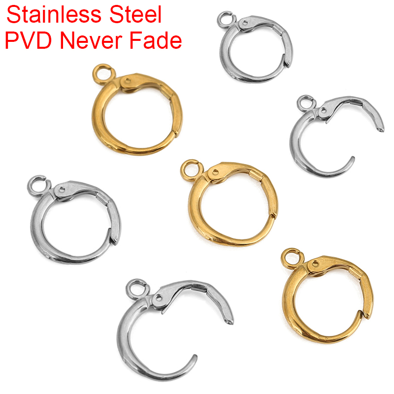 10 個 PVD ​​色褪せないステンレス鋼のイヤリングフッ - Jewelry Making Hardware のレビューと価格