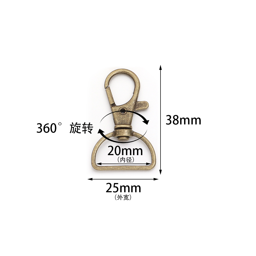 10個/ロット メタルスイベルクラスプ Dリング付き ランヤ - Jewelry Making Hardware のレビューと価格