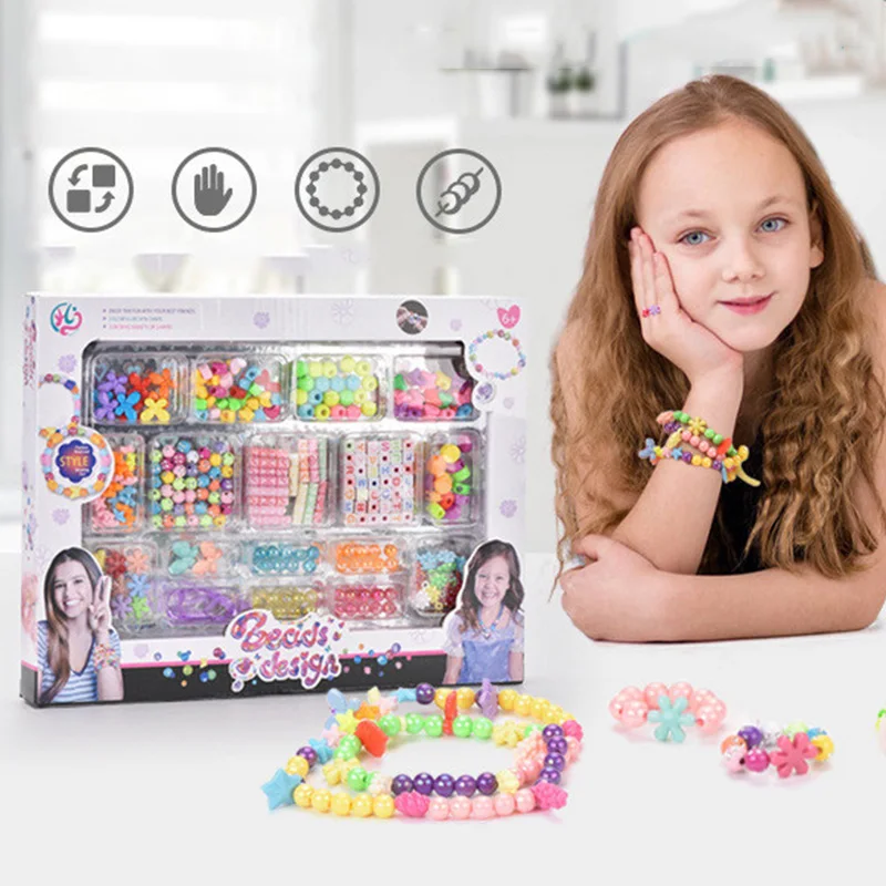 女の子 DIY ビーズセットジュエリー作成キット子供のための - Jewelry Making Kit For Kids のレビューと価格