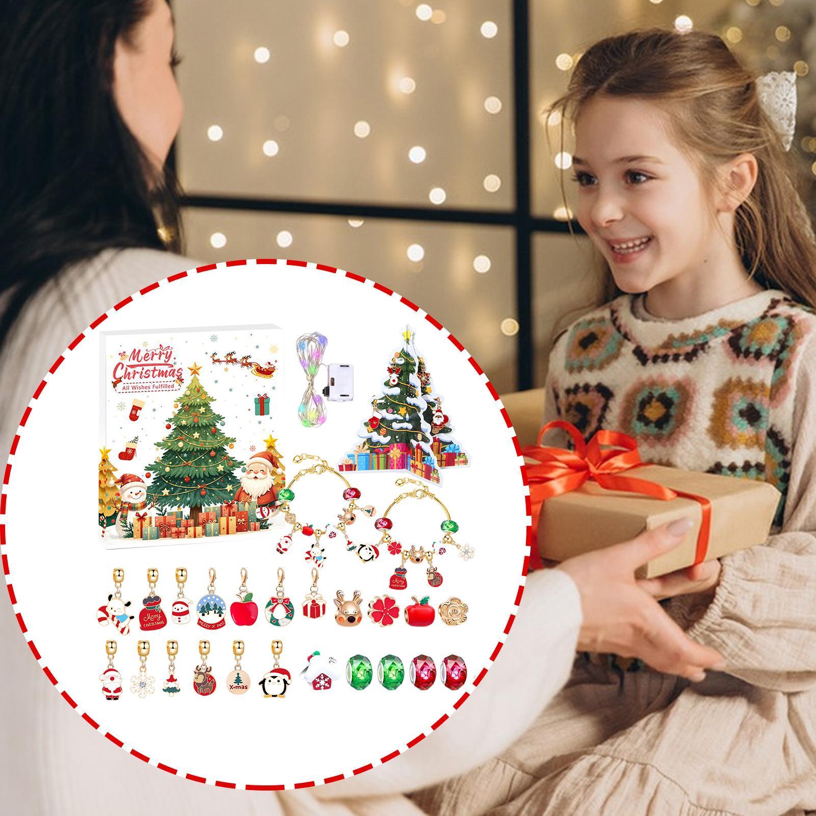 カレンダー アドベント チャーム クリスマス カウントダウン - Jewelry Making Kit For Kids のレビューと価格