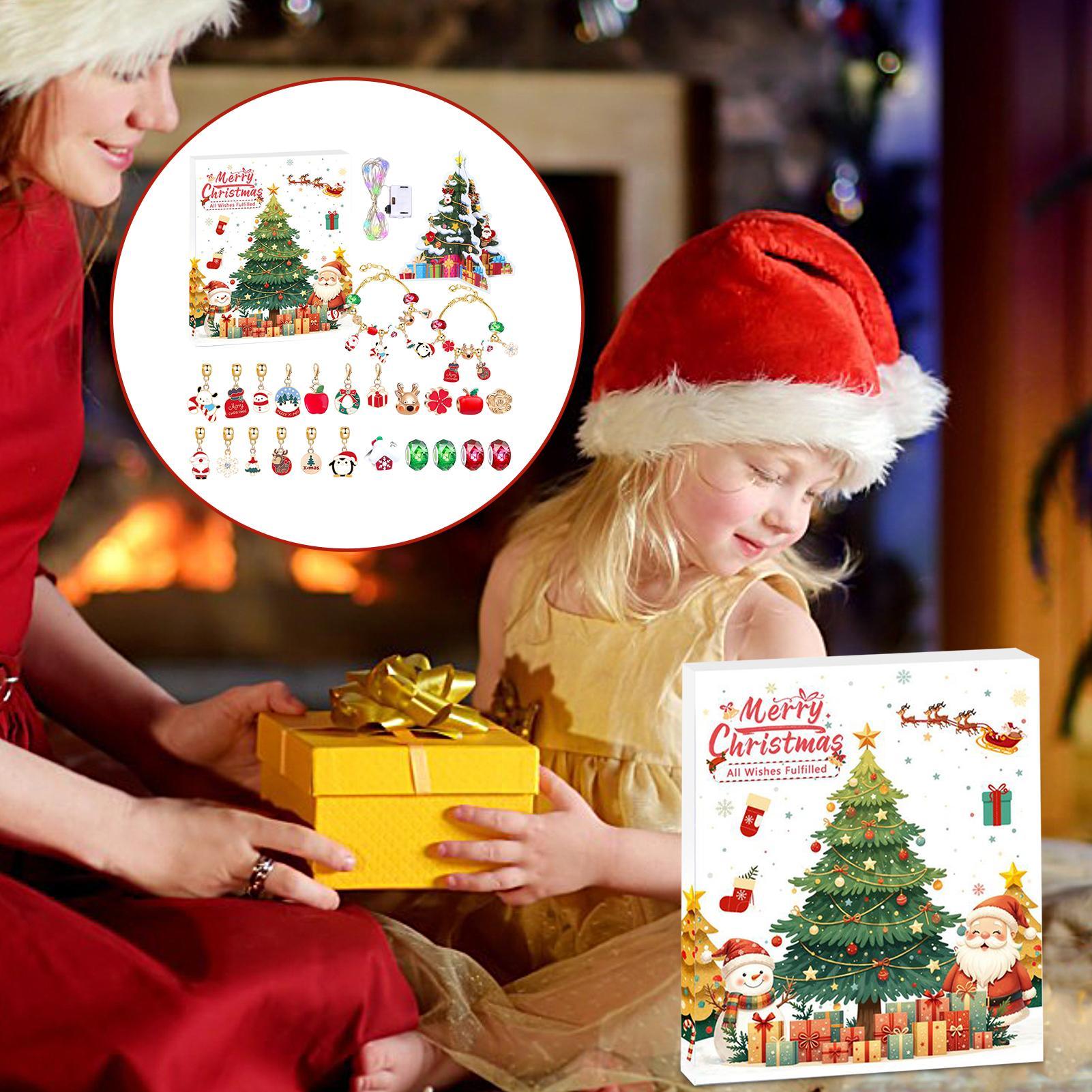 カレンダー アドベント チャーム クリスマス カウントダウン - Jewelry Making Kit For Kids のレビューと価格