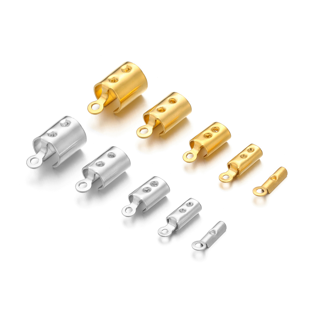 50 個のステンレス鋼高品質圧着エンドビーズキャップレザーコ - Jewelry Making Supplies のレビューと価格