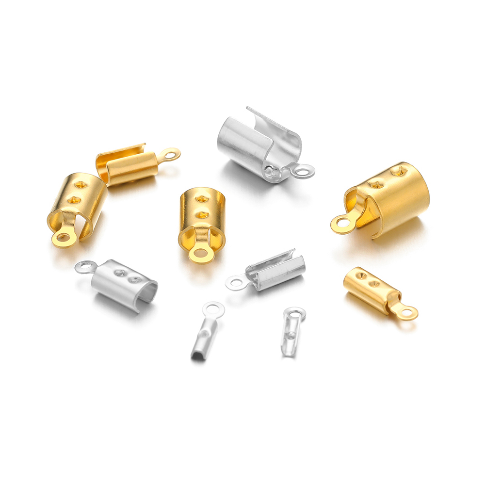 50 個のステンレス鋼高品質圧着エンドビーズキャップレザーコ - Jewelry Making Supplies のレビューと価格