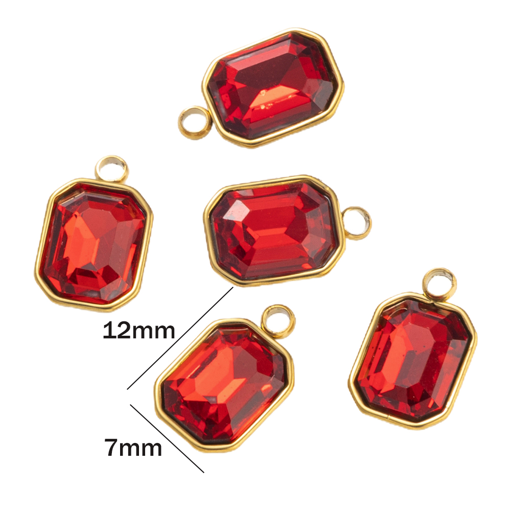 5 個のステンレス鋼ガラスラインストーン宝石クリスタルペンダ - Jewelry Making Gemstones のレビューと価格