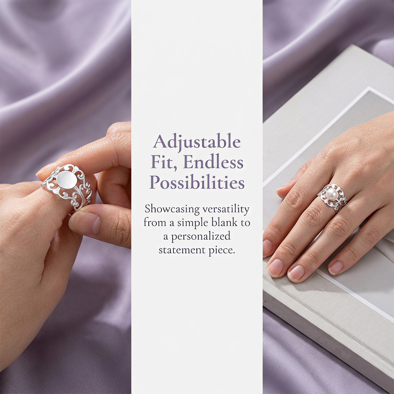 50個入り 調整可能な楕円形フラットバックリングブランク ブ - Jewelry Making Gemstones のレビューと価格