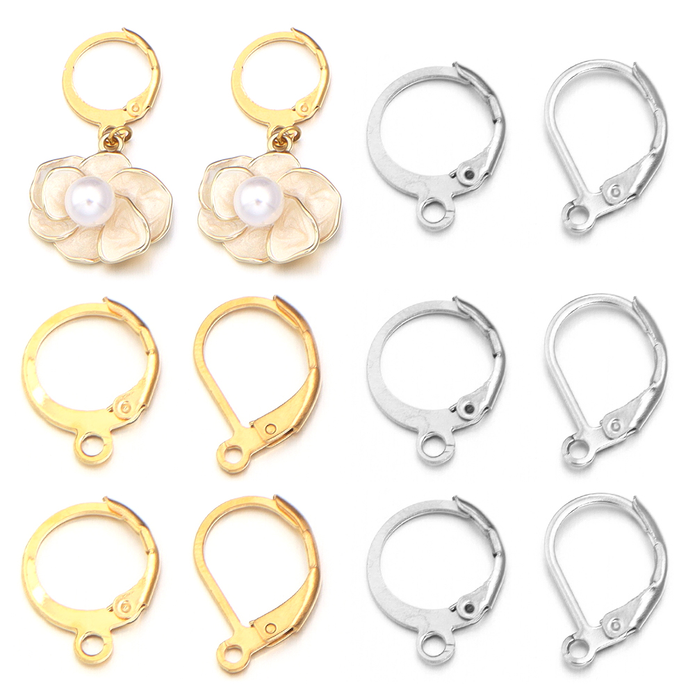 20 ピース/ロットステンレス鋼耳フックラウンドイヤリングフ - Jewelry Making Supplies のレビューと価格