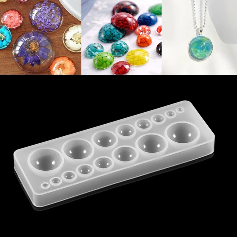 1 個のシリコーン型半球扁平カボションペンダント樹脂シリコー - Jewelry Making Tools List のレビューと価格