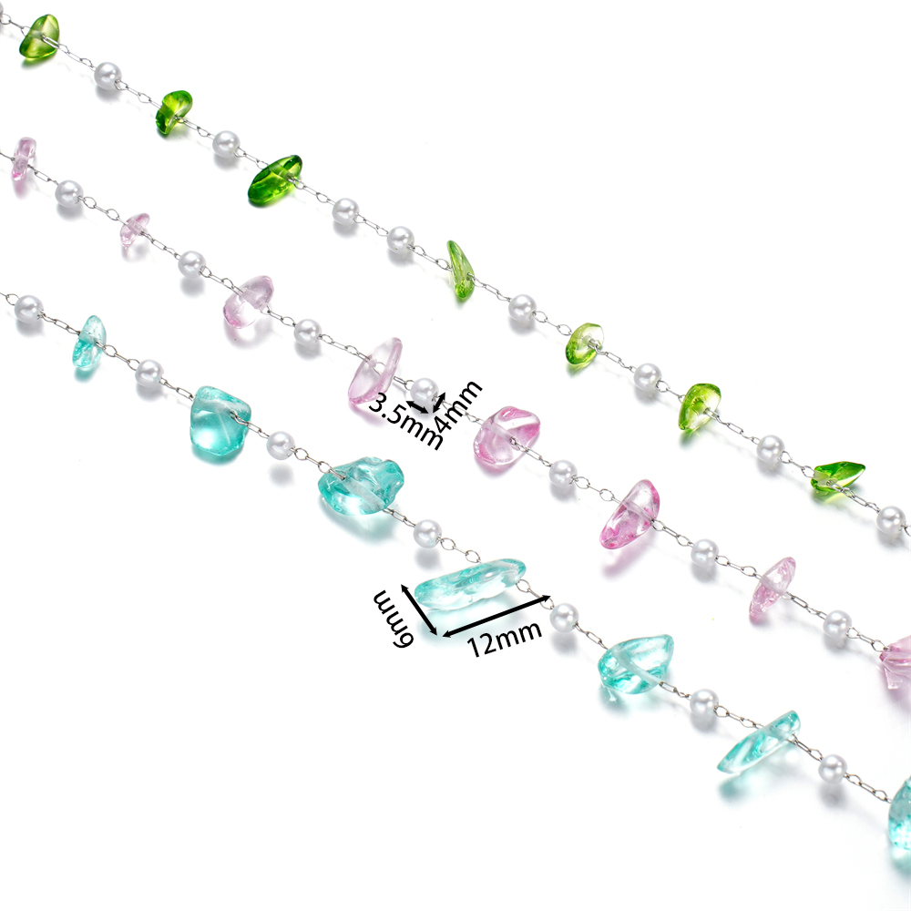 ジュエリー作り用のステンレス鋼ビーズチェーン、クリスタルガラ - Jewelry Making Gemstones のレビューと価格