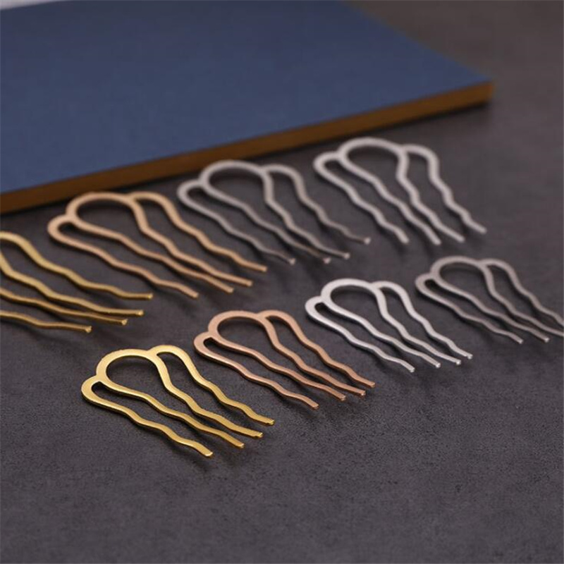女性用U字型ヘアフォーククリップ,4歯スティック,作業用アク - Jewelry Making Tools List のレビューと価格