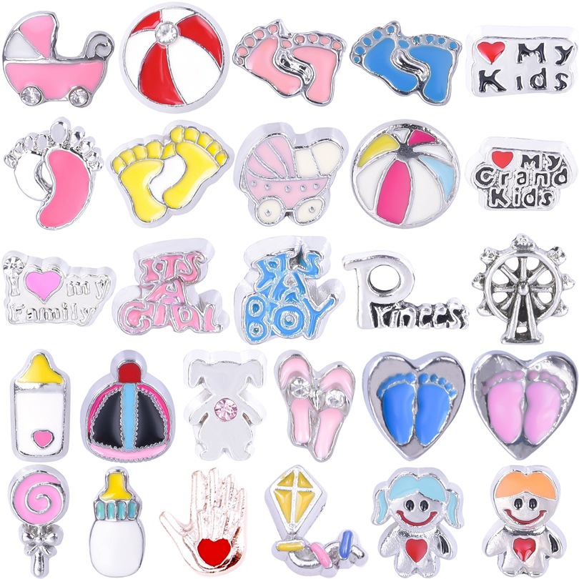 40 ピース/ロット赤ちゃん男の子女の子フローティングロケッ - Jewelry Making Books のレビューと価格