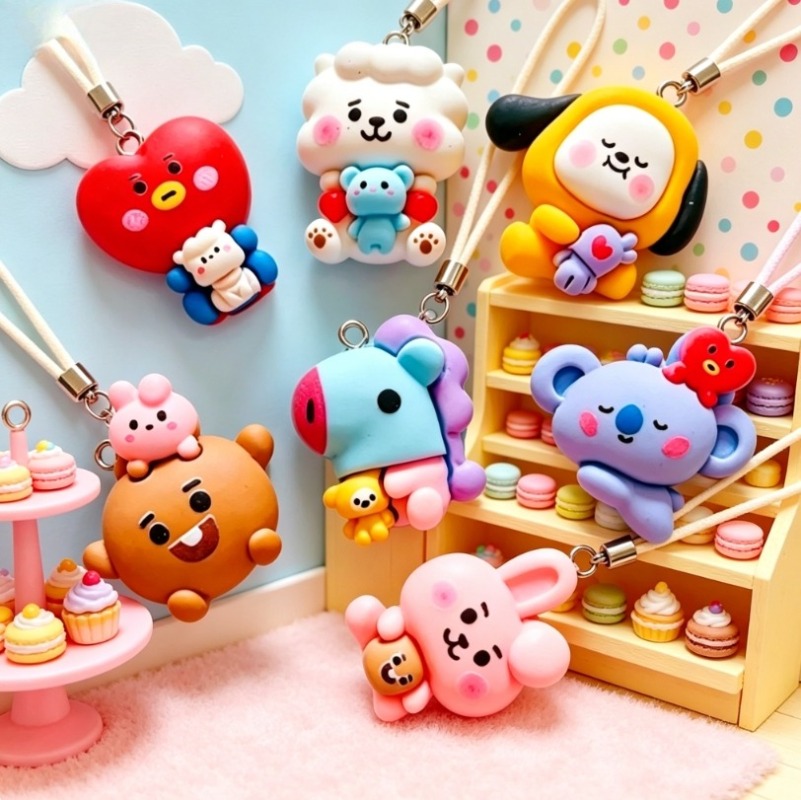7 個 BT21 樹脂漫画チャーム DIY アクセサリークラ - Jewelry Making Supplies のレビューと価格