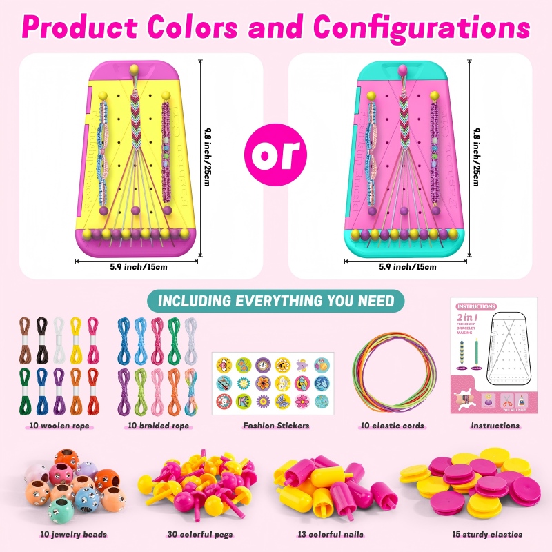 友情ブレスレットジュエリー製作キット、女の子に適しています、 - Jewelry Making Kit For Kids のレビューと価格