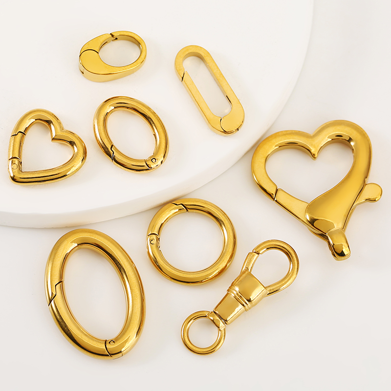 2 個ステンレス鋼クラスプ強力なオーバルハートラウンドポリッ - Jewelry Making Hardware のレビューと価格