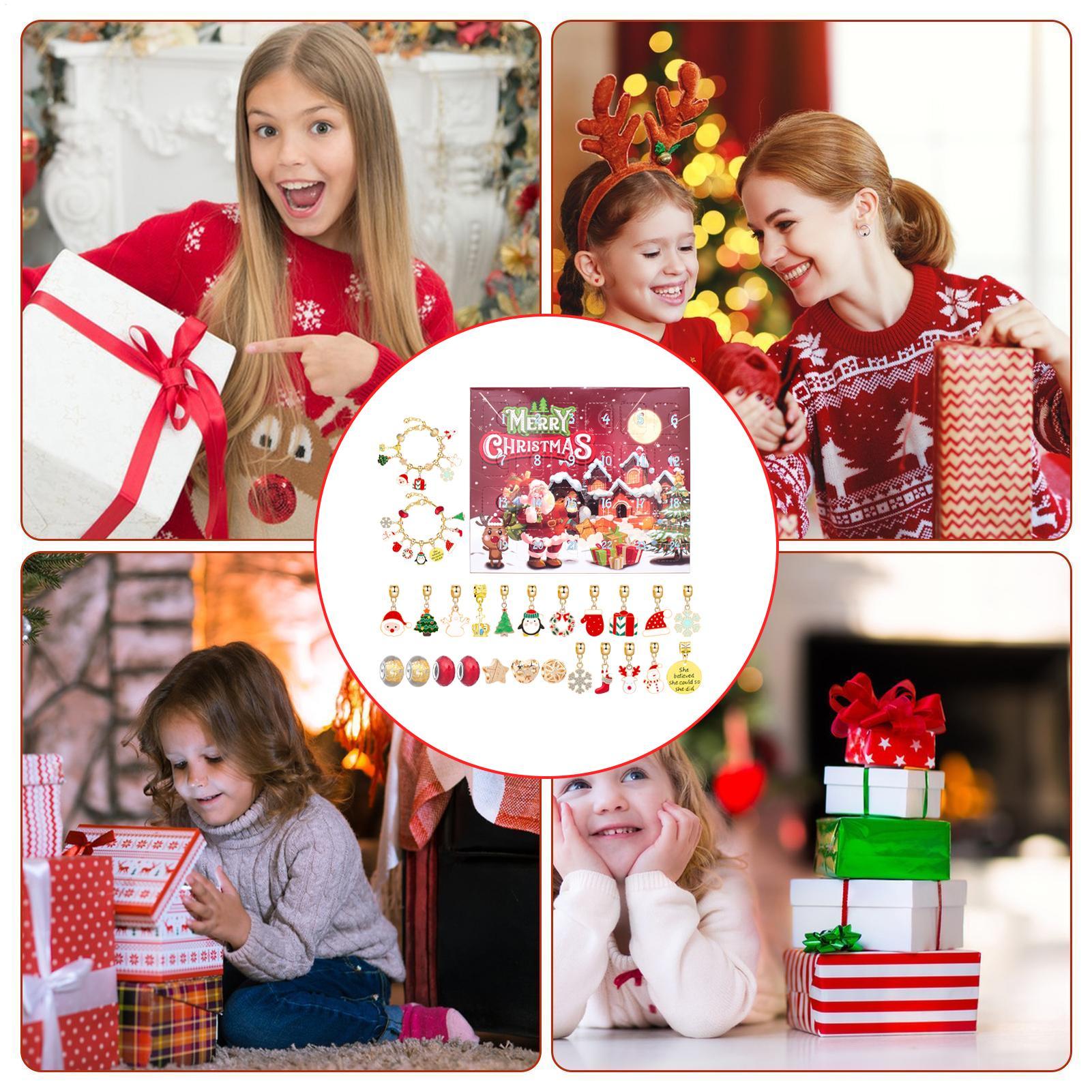 クリスマスブレスレットギフトボックスDIYジュエリー製作セッ - Jewelry Making For Teens のレビューと価格
