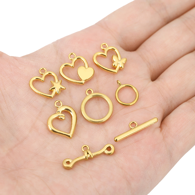 5セットPVD加工ステンレス鋼OTクラスプトグルブレスレット - Jewelry Making Hardware のレビューと価格