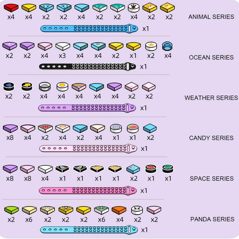 6ピース/セット子供のビルディングブロックドットブレスレット - Jewelry Making Kit For Kids のレビューと価格