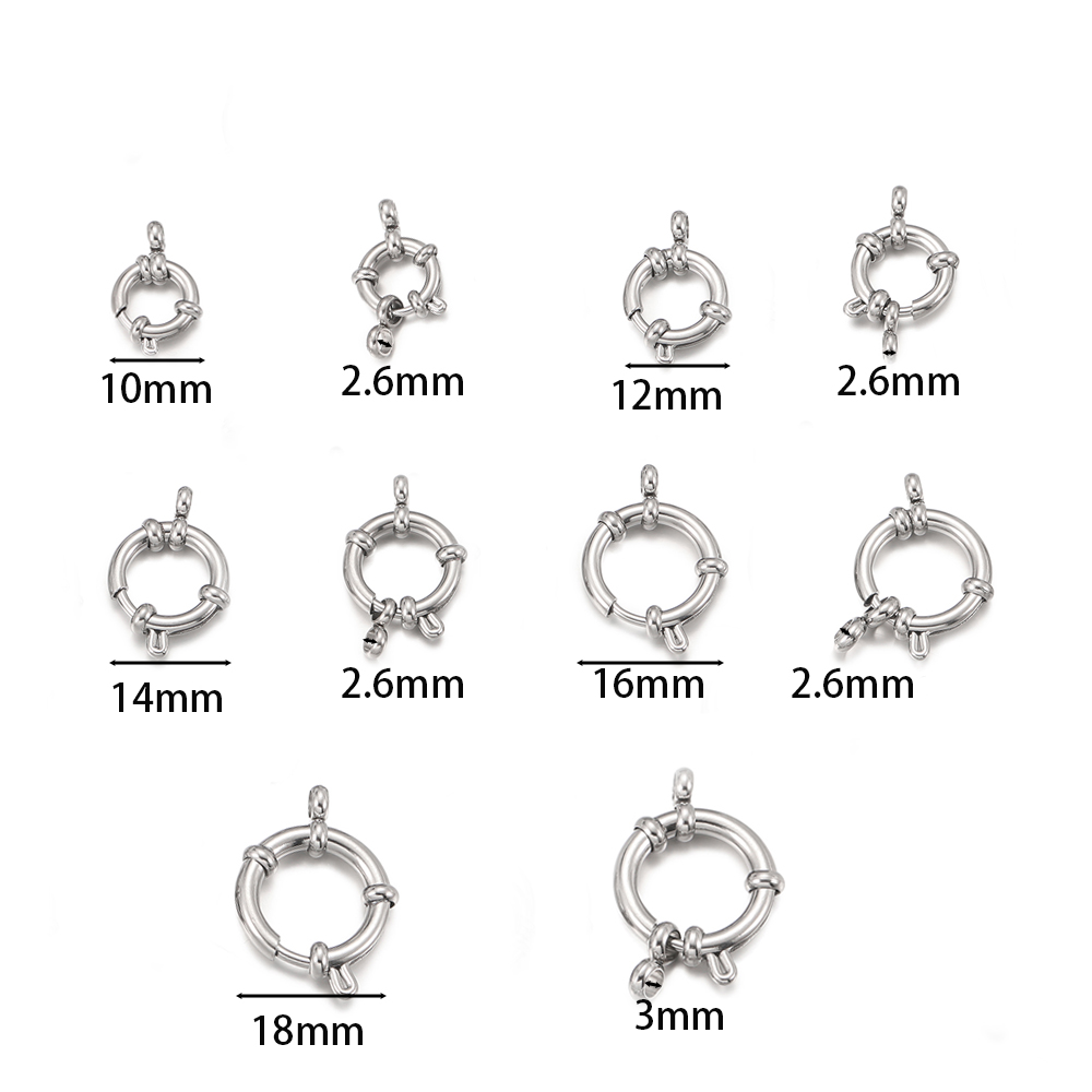 2 個のステンレス鋼ラウンドスプリングクラスプフックブレスレ - Jewelry Making Hardware のレビューと価格