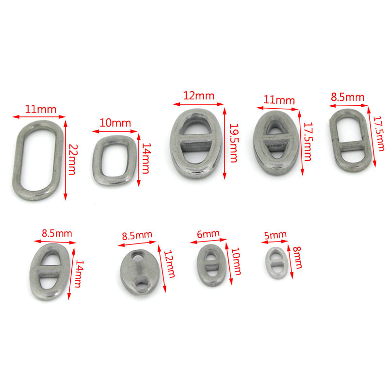 10 個のステンレス鋼の二重穴楕円形コネクタチャームジュエリ - Jewelry Making Hardware のレビューと価格